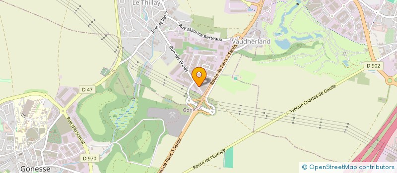 localisation de l'entreprise J P OUTILLAGES DISTRIBUTION  LE THILLAY