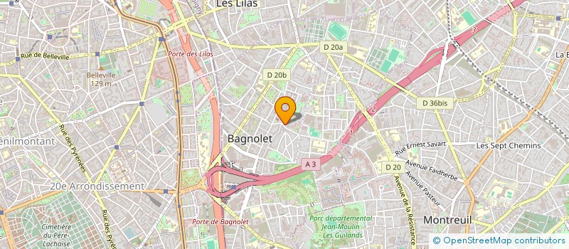 localisation de l'entreprise J&P PARTENAIRES à BAGNOLET