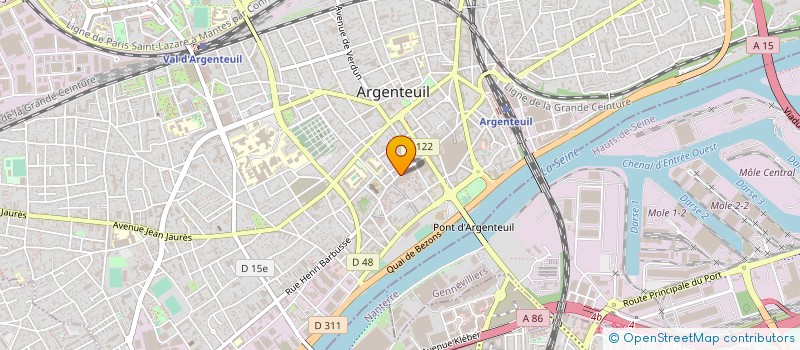 localisation de l'entreprise J.P.PRONIER à ARGENTEUIL