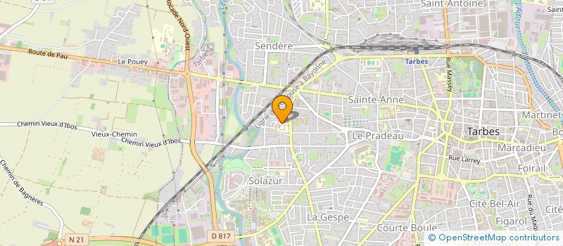 localisation de l'entreprise J.P.R.  TARBES