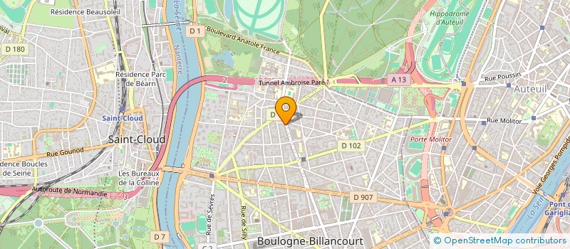 localisation de l'entreprise J.P.R  BOULOGNE-BILLANCOURT