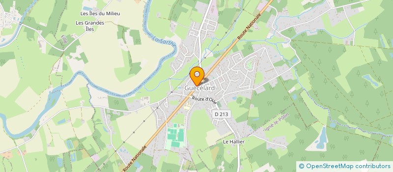 localisation de l'entreprise J.P.S CHARPENTE COUVERTURE  ARNAGE