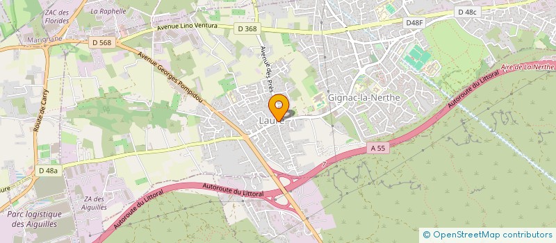 localisation de l'entreprise J.P.S.O.  GIGNAC-LA-NERTHE