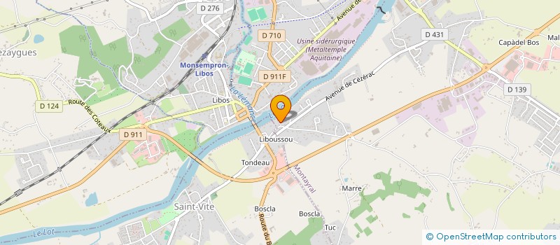 localisation de l'entreprise J.P.S.V.  BLANQUEFORT-SUR-BRIOLANCE