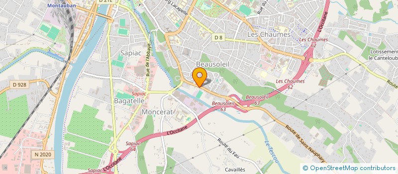localisation de l'entreprise J.P.S.V. à MONTAUBAN