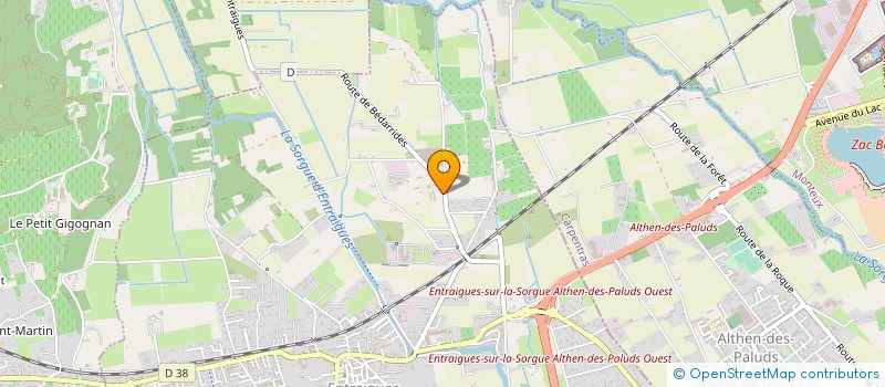 localisation de l'entreprise J.P. TRANSPORT à ENTRAIGUES-SUR-LA-SORGUE