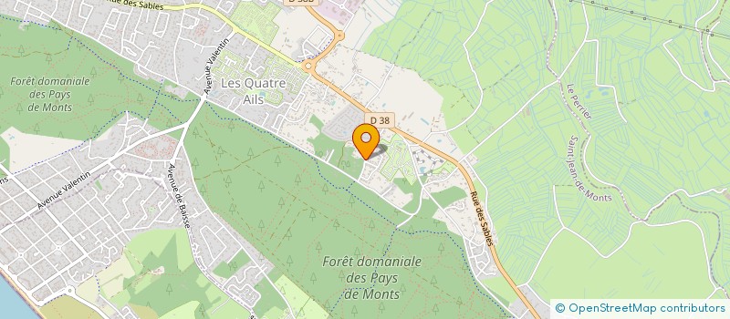 localisation de l'entreprise J.P.TRANSPORTS à SAINT-JEAN-DE-MONTS