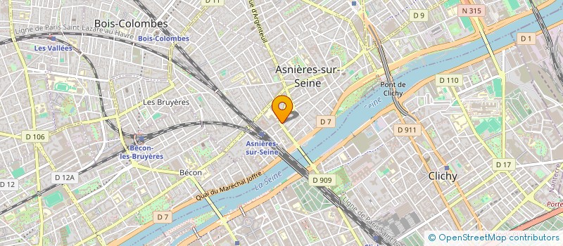 localisation de l'entreprise J.PINEL  ASNIERES-SUR-SEINE