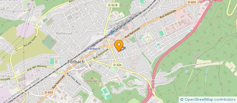 localisation de l'entreprise J' QUATRE  FORBACH