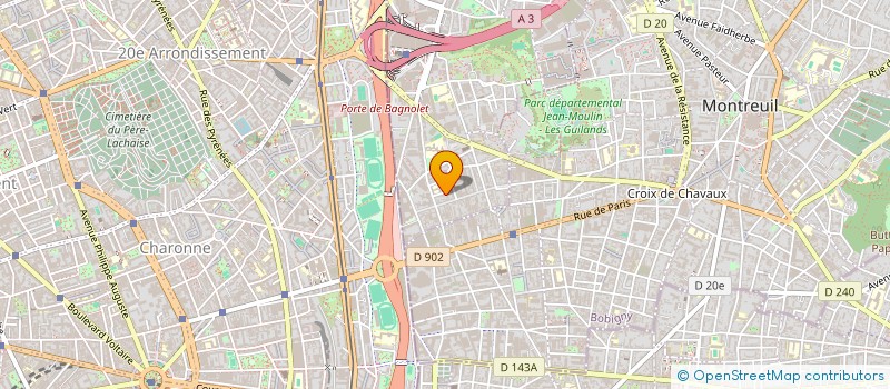 localisation de l'entreprise J.R 24 à BAGNOLET