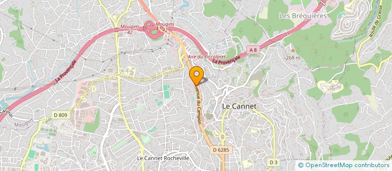 localisation de l'entreprise J R AUTO CENTER à LE CANNET