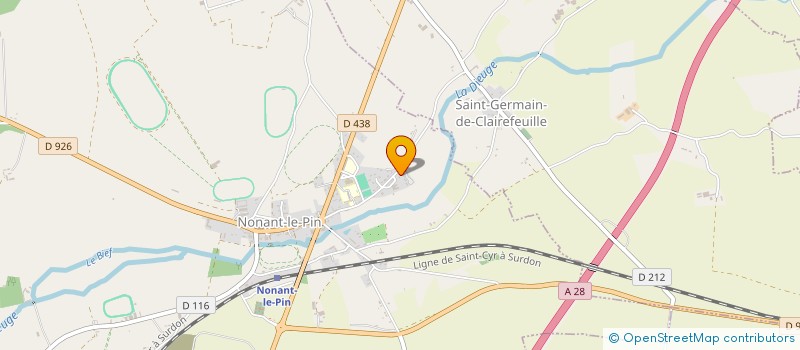 localisation de l'entreprise J.R.E.G à NONANT-LE-PIN