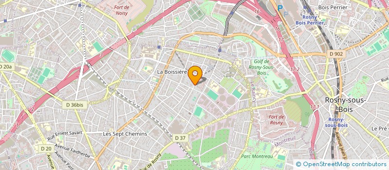 localisation de l'entreprise J R P à MONTREUIL