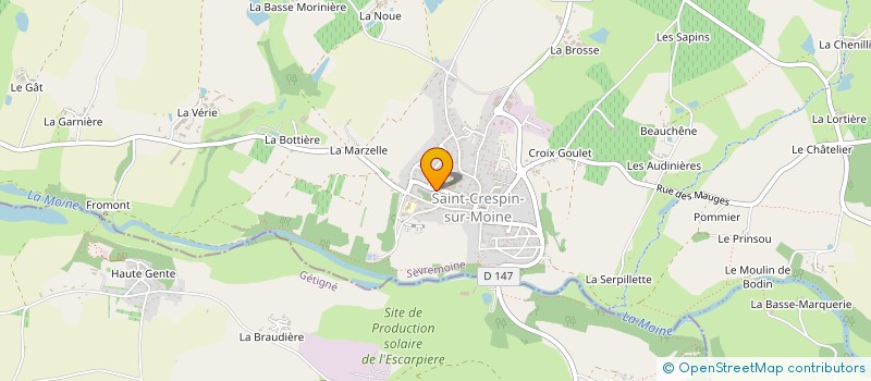 localisation de l'entreprise J.S.C. BASKET (JEUNES SPORTIFS CREPINIENS BASKET)  SEVREMOINE