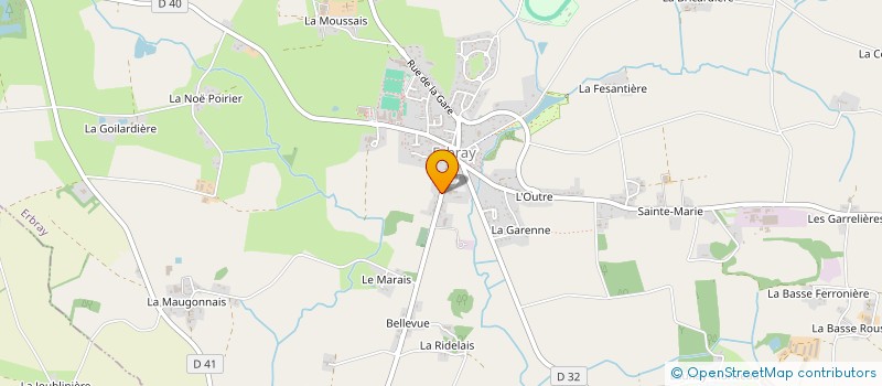 localisation de l'entreprise J-S COUVERTURE  ERBRAY