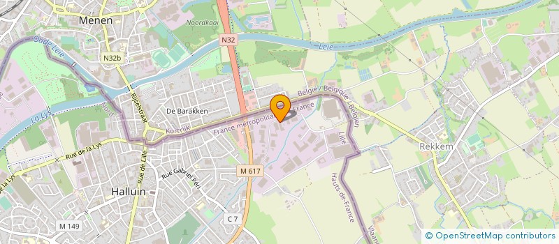 localisation de l'entreprise J.S.F à HALLUIN