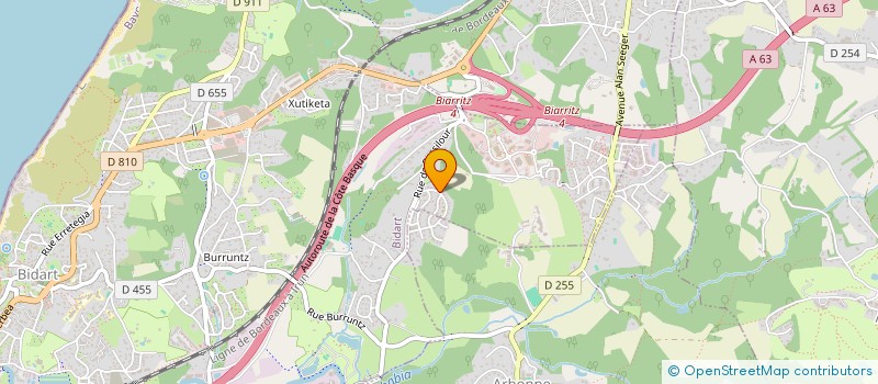 localisation de l'entreprise J.S.F. à BIDART