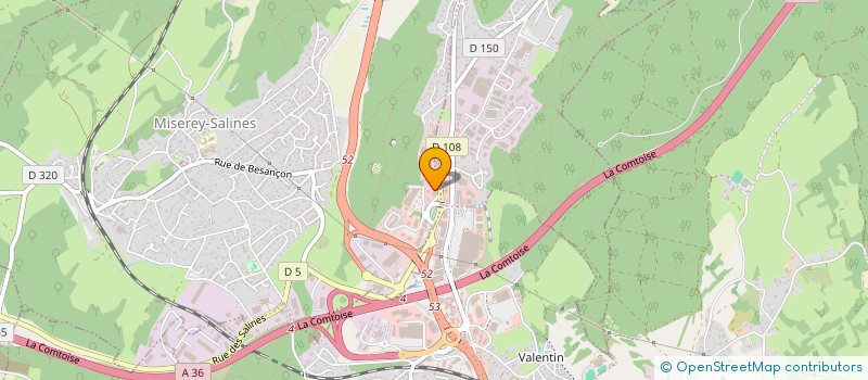 localisation de l'entreprise J.S.F.  MISEREY-SALINES