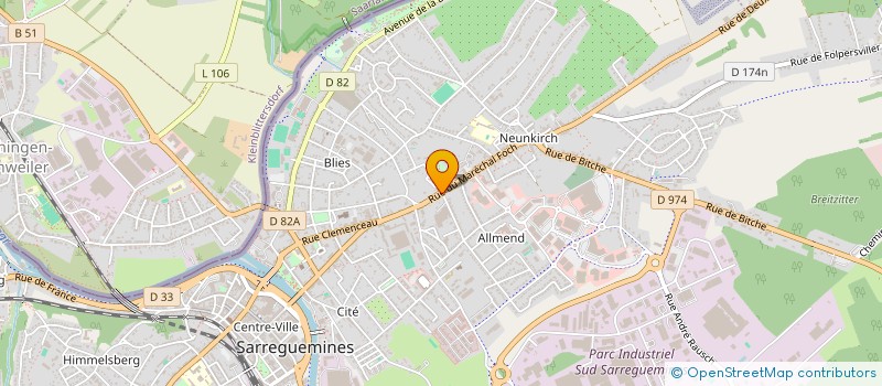 localisation de l'entreprise J&S IMMO à SARREGUEMINES