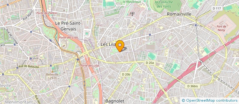 localisation de l'entreprise J.S.L. à LES LILAS