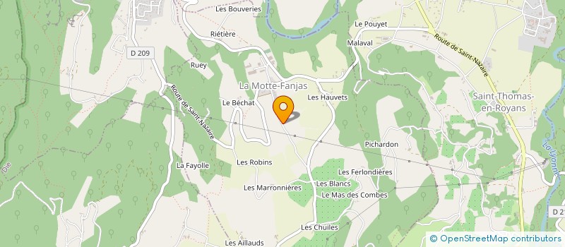 localisation de l'entreprise J & S LED à LA MOTTE-FANJAS