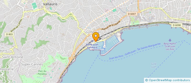 localisation de l'entreprise J.S.O. IMMO à VALLAURIS
