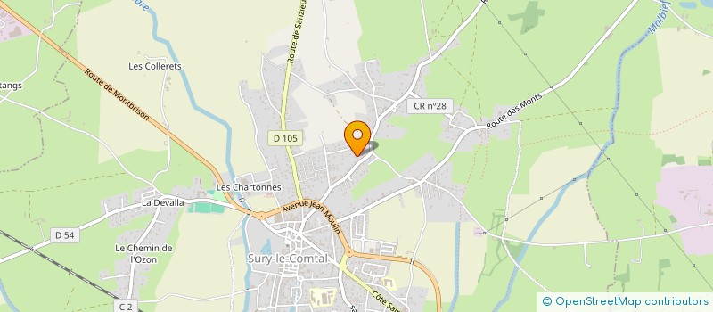 localisation de l'entreprise J S PLOMBERIE à SURY-LE-COMTAL