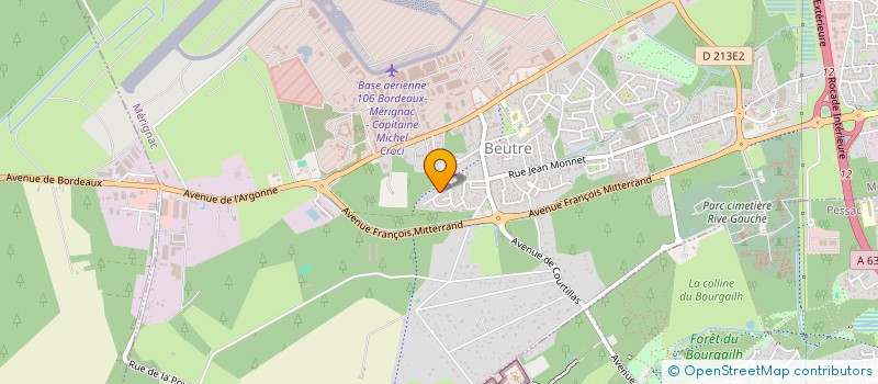 localisation de l'entreprise J. SAUVANET  MERIGNAC