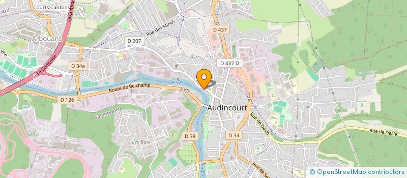 localisation de l'entreprise J.T. ET FILLES  AUDINCOURT