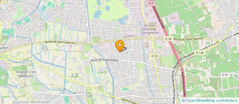 localisation de l'entreprise J.T.L.  MORIERES-LES-AVIGNON