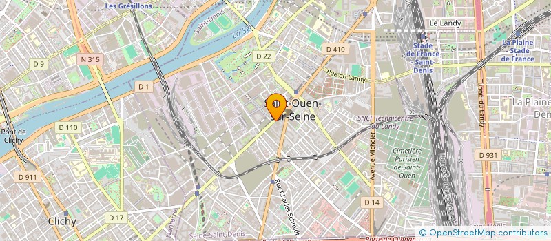 localisation de l'entreprise J.T.N à SAINT-OUEN-SUR-SEINE