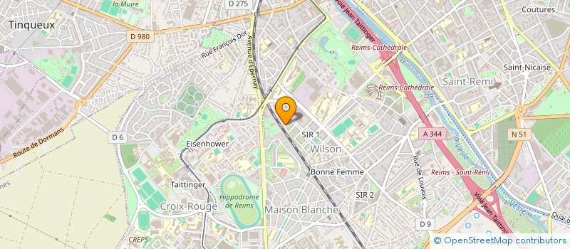 localisation de l'entreprise J.T.P.C  REIMS