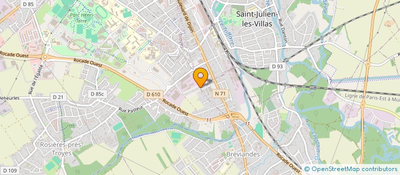 localisation de l'entreprise J.T.S.  ROSIERES PRES TROYES