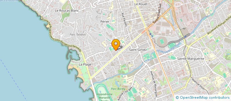 localisation de l'entreprise J.T.T. à MARSEILLE 8EME