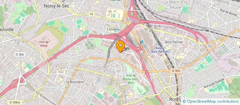 localisation de l'entreprise J.T. TRANS à ROSNY-SOUS-BOIS