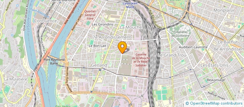 localisation de l'entreprise J.T.V.G.  LYON