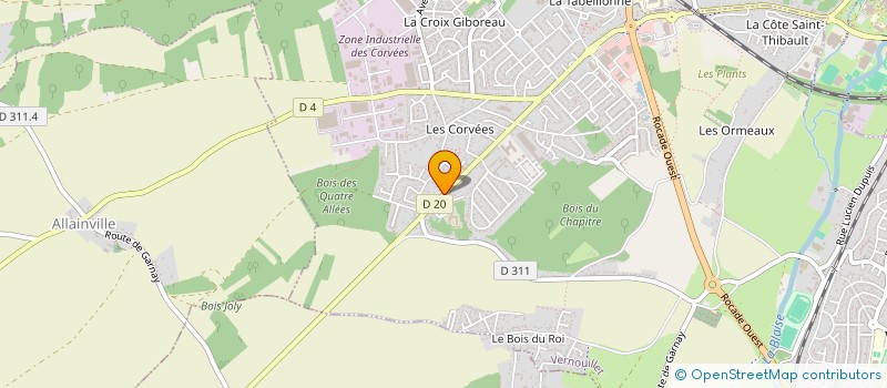 localisation de l'entreprise J. TREMBLAY à VERNOUILLET