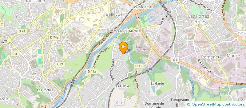 localisation de l'entreprise J.V. CHATEL  CONDAT-SUR-VIENNE