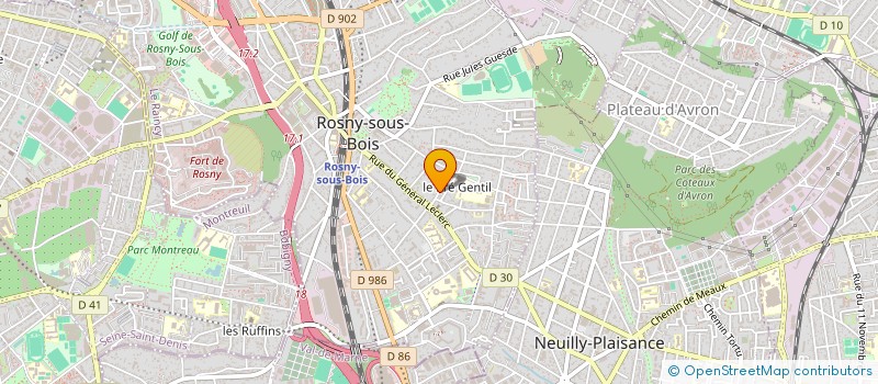 localisation de l'entreprise J.V. COURSES à ROSNY-SOUS-BOIS