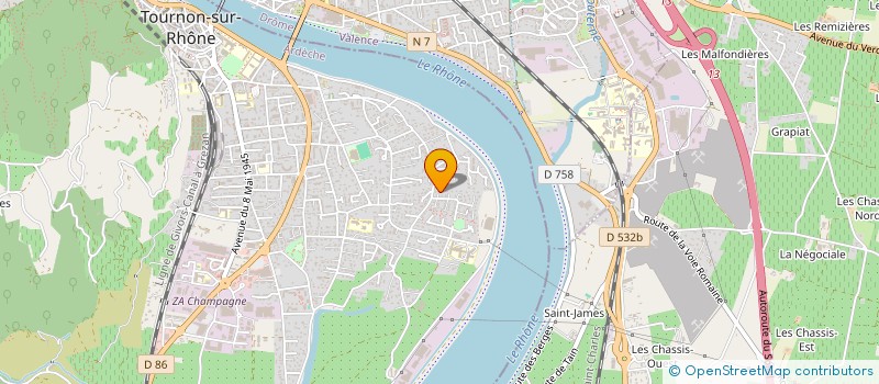 localisation de l'entreprise J.V.D.S. à TOURNON-SUR-RHONE