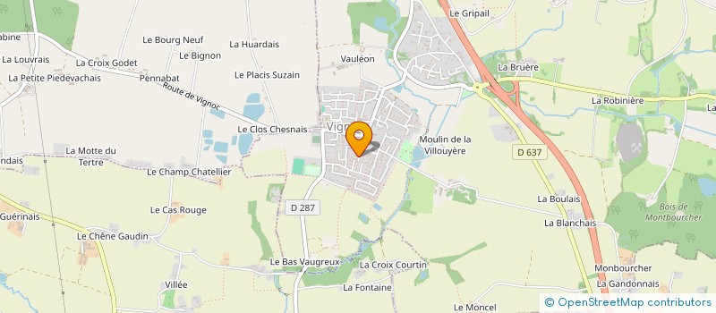 localisation de l'entreprise J.V.E.  VIGNOC