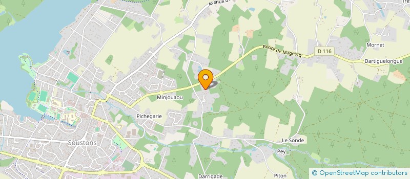localisation de l'entreprise J.V ELEC à SOUSTONS