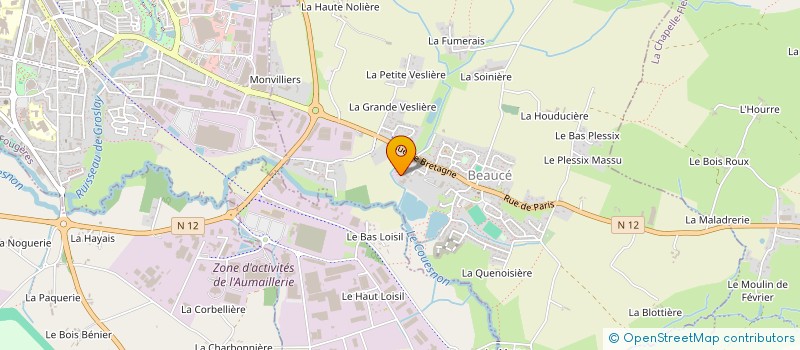 localisation de l'entreprise J.V.M.B. à BEAUCE