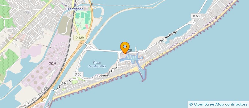 localisation de l'entreprise J.V MARINE à FRONTIGNAN