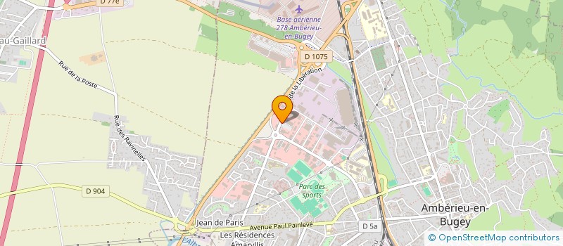 localisation de l'entreprise J V PLAST à AMBERIEU-EN-BUGEY