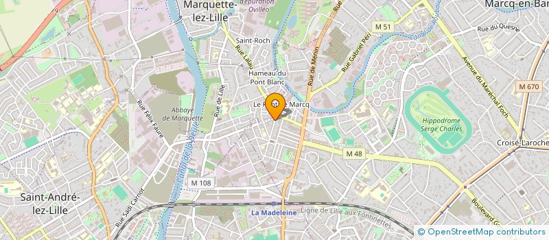 localisation de l'entreprise J V V INSTRUMENTS à MARCQ-EN-BARŒUL