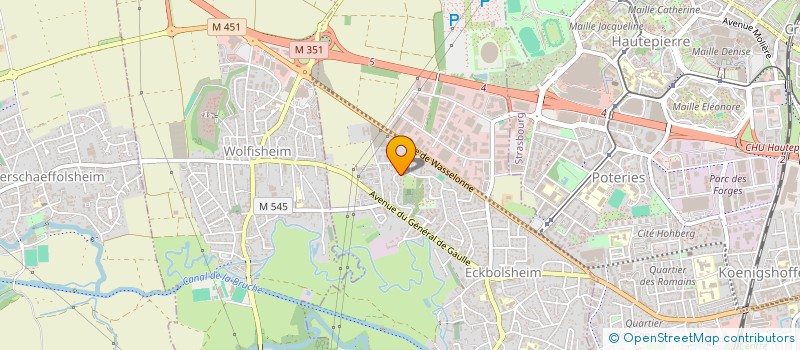 localisation de l'entreprise J.W. AUDIT ASSURANCES  ECKBOLSHEIM