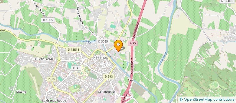 localisation de l'entreprise J W AUTO à PEZENAS