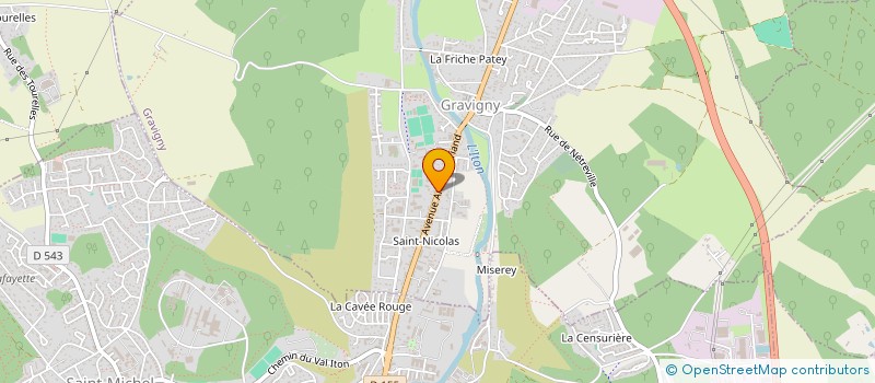 localisation de l'entreprise J&Y à GRAVIGNY