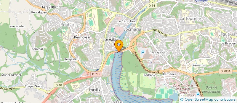 localisation de l'entreprise J Y BLOUET à QUIMPER